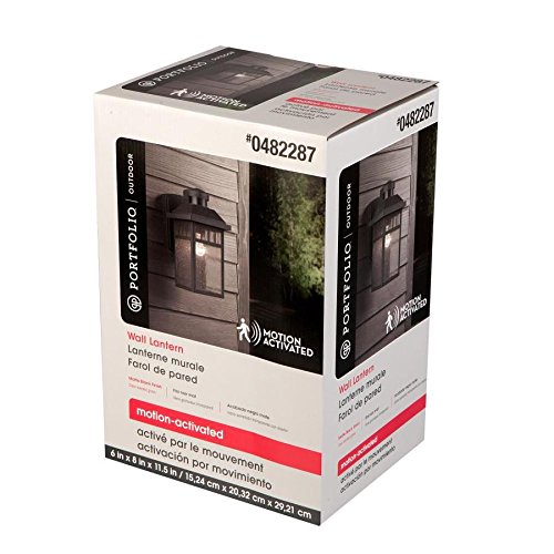 Portfolio 11.5  Black Outdoor Wall Light Retail $89.73