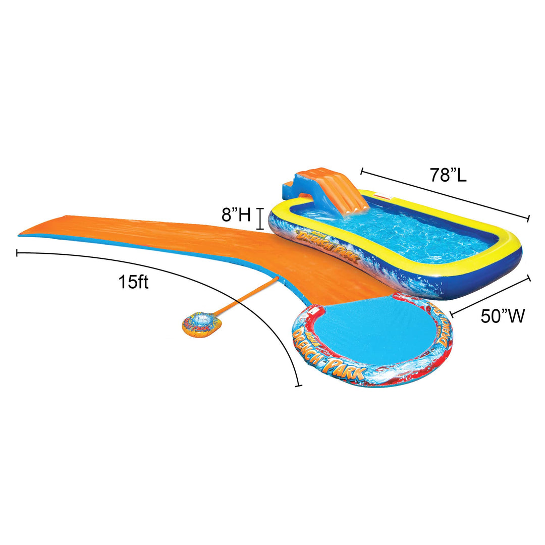 BANZAI Aqua Drench 3-in-1 Splash Park, Multi