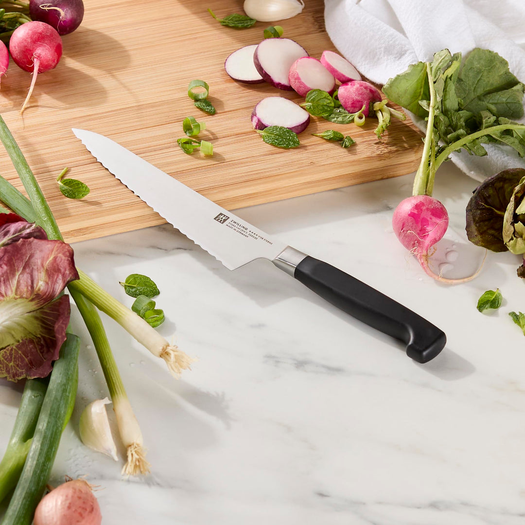 ZWILLING Four Star 5.5-inch Serrated Prep Knife