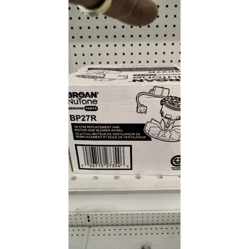 Broan-NuToneÂ® BP27R Genuine Replacement Motor/Wheel for 50 CFM Bathroom Fans, Fits Select Models