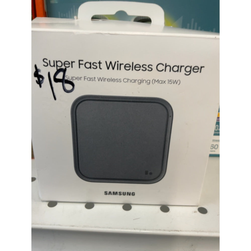 Samsung 15W Wireless Charger  Portable Charger W/ USB Type C Included  Dark Gray