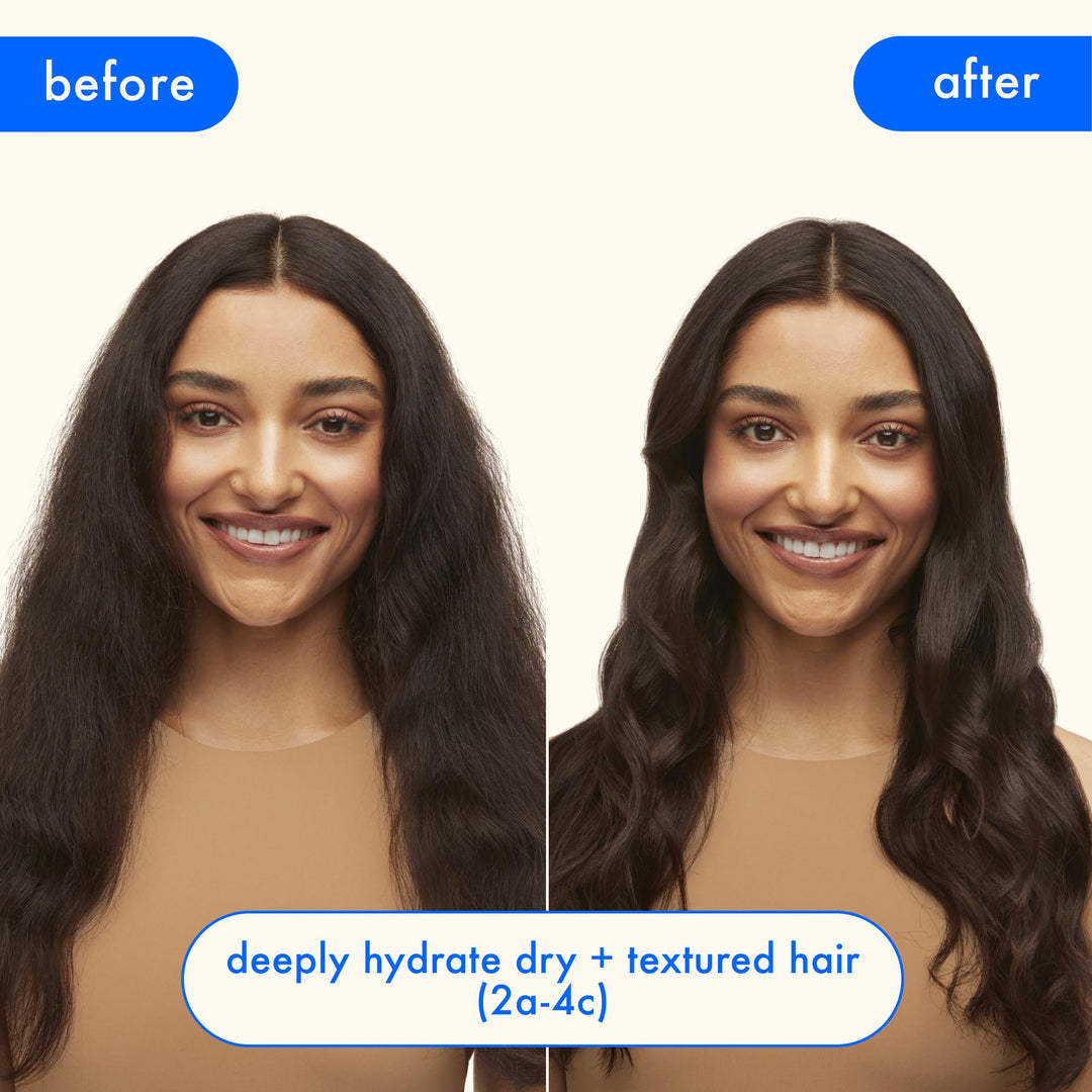 amika hydro rush intense moisture conditioner with hyaluronic acid, 1000ml | for dry, textured, or coarse hair types 2a-4c, long-lasting hydration, color-safe, keratin + chemically treated safe