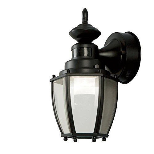 Portfolio 11.75-in H Black Motion Activated Outdoor Wall Light Retail $45.50