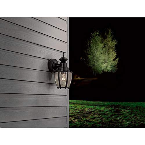 Portfolio 11.75-in H Black Motion Activated Outdoor Wall Light Retail $45.50