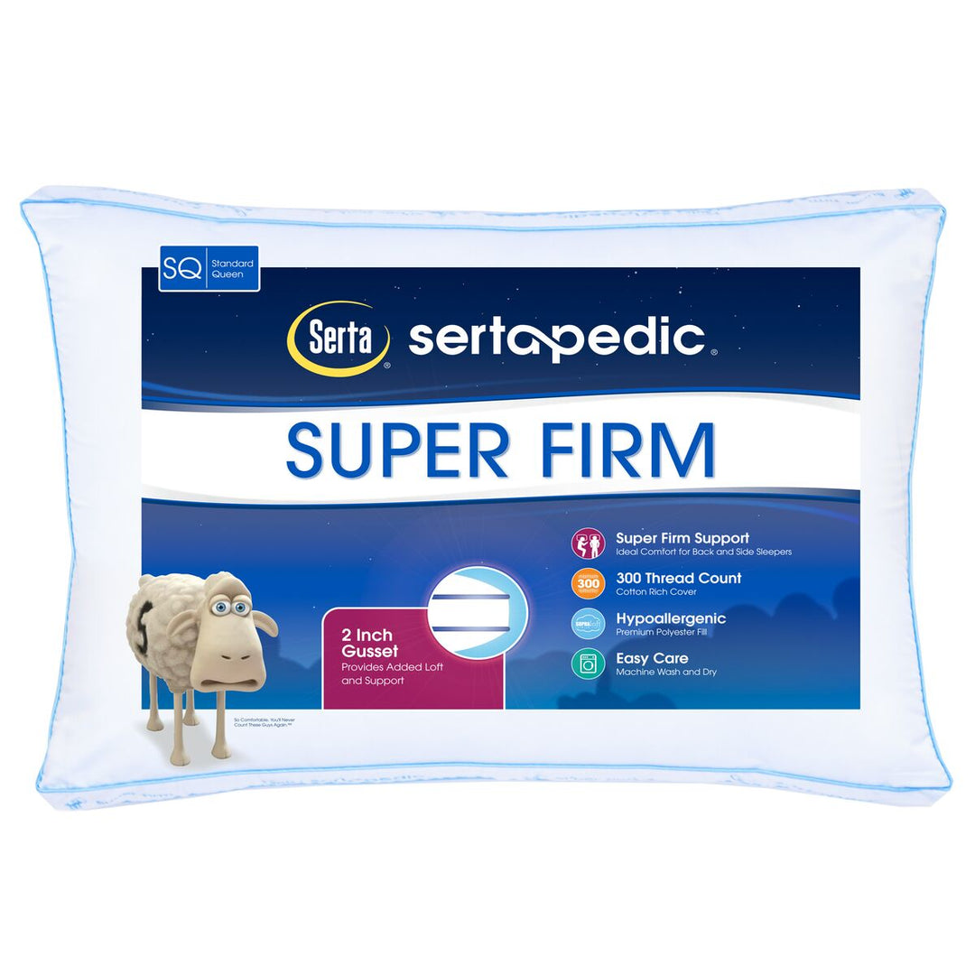 Sertapedic Super Firm Bed Pillow  Standard/Queen Retail $10.44