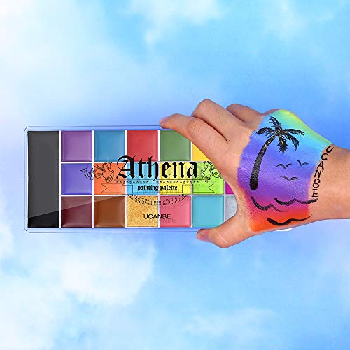UCANBE Athena Painting Palette Professional 20 Colors Face Body Paint Palette
