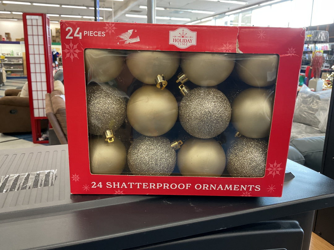 24 pieces shattered proof ornaments