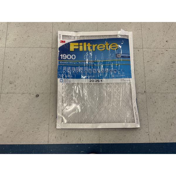 3M Filtrete 1900 - Premium Allergen, Bacteria, and Virus Air Filter - 20x25x1 Retail $30.00