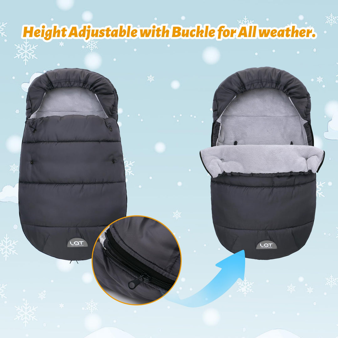 LAT Winter Warm Stroller Footmuff 30 * 18 in Universal Baby Stroller Bunting Bag Toddler Stroller Sleeping Bag Sack Baby Car Seat & Carrier Cover, Winter Baby Essentials,Fit All Strollers
