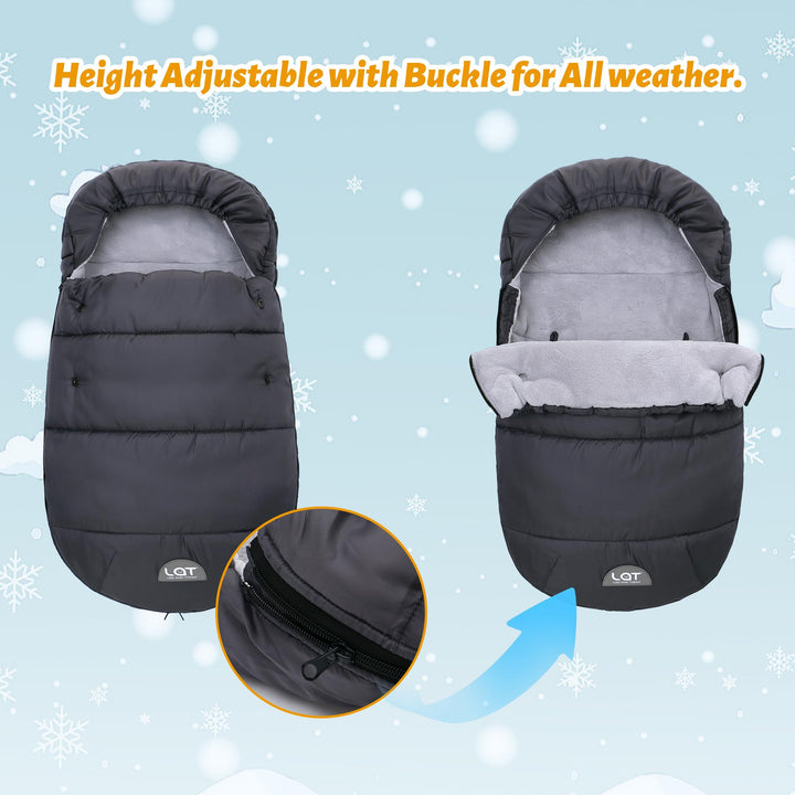 LAT Winter Warm Stroller Footmuff 30 * 18 in Universal Baby Stroller Bunting Bag Toddler Stroller Sleeping Bag Sack Baby Car Seat & Carrier Cover, Winter Baby Essentials,Fit All Strollers