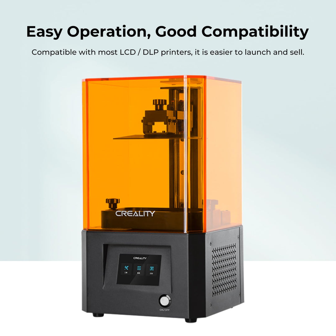 Creality Water Washable 3D Printer Resin with Low Viscosity and Fast Printing, High Precision Resin for LCD 3D Printers (Grey, 1kg)