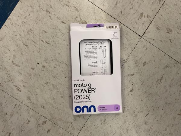 Onn rugged phone case for Motorola moto g POWER(2025)-Black Retail $19.97