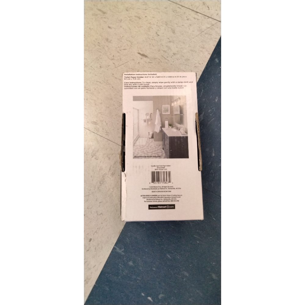 Better Homes & Gardens Chandler Wall Mount Euro Toilet Paper Holder in Chrome