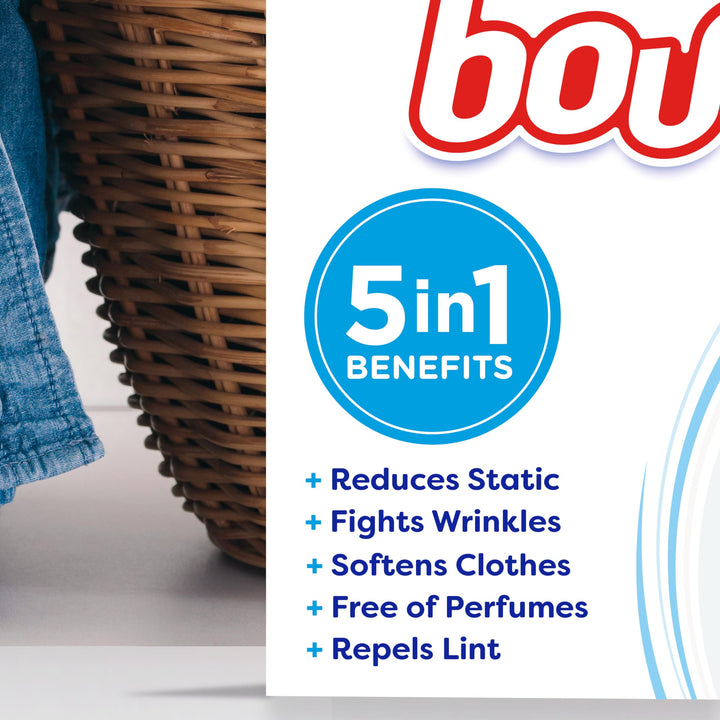 Bounce Free & Gentle Dryer Sheets, Unscented, 120 Count