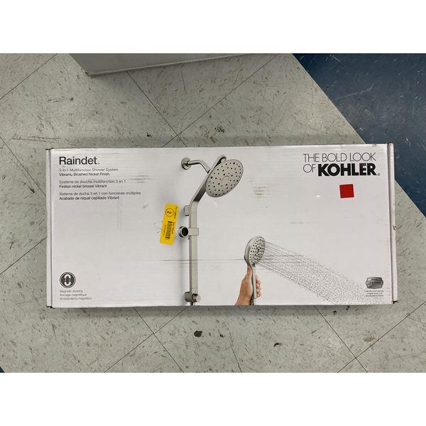 Kohler Raindet 3-in-1 Shower System - Vibrant Brushed Nickel Finish