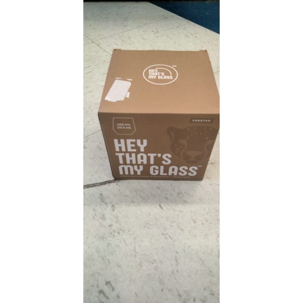 Unique Stemless Wine Glass - Cheetah | Identifiable Animal-Themed Glassware for Cocktails, Wine, Water & Whiskey | 13.5oz Single Glass