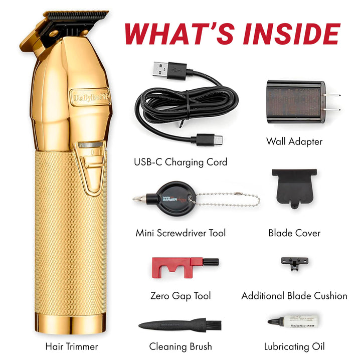 BaBylissPRO FX+ Professional Barber Cord/Cordless Facial Hair Trimmer for Men, All-Metal Beard Trimmer for Men, 4-Hour Runtime, USB-C Charging Retail $229.00