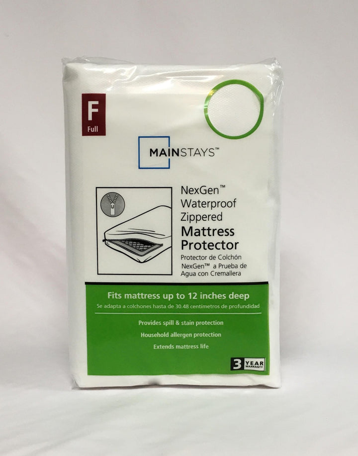 Mainstays NexGen Waterproof Anti-Allergen Zippered Mattress Protector  Full