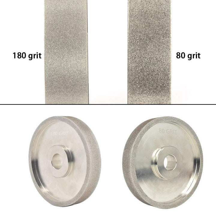 SCOTTCHEN CBN Grinding Wheel 6â€ x 1" Wide x 1" Arbor (with 1" to 5/8" Bushing) Grit# 80 for Sharpening High-Speed Steel (HSS) Tools with Aluminum Reducing Bushing Adaptor - 1Pack