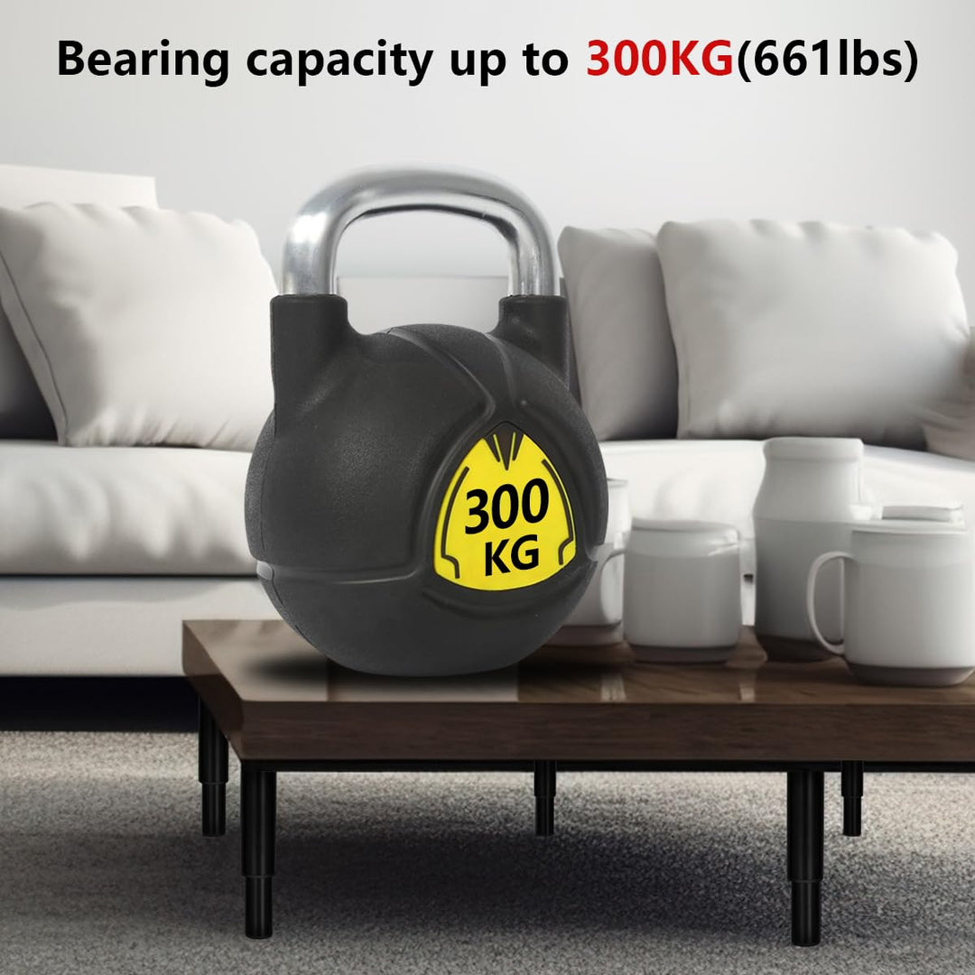 3.14~4.72 Inch Adjustable Height Meatal Furniture Legs, Adjustable Furniture Feet Replacement Support for Sofa/Couch/Cabinet/Dresser/Bed/Chair (Set of 4)