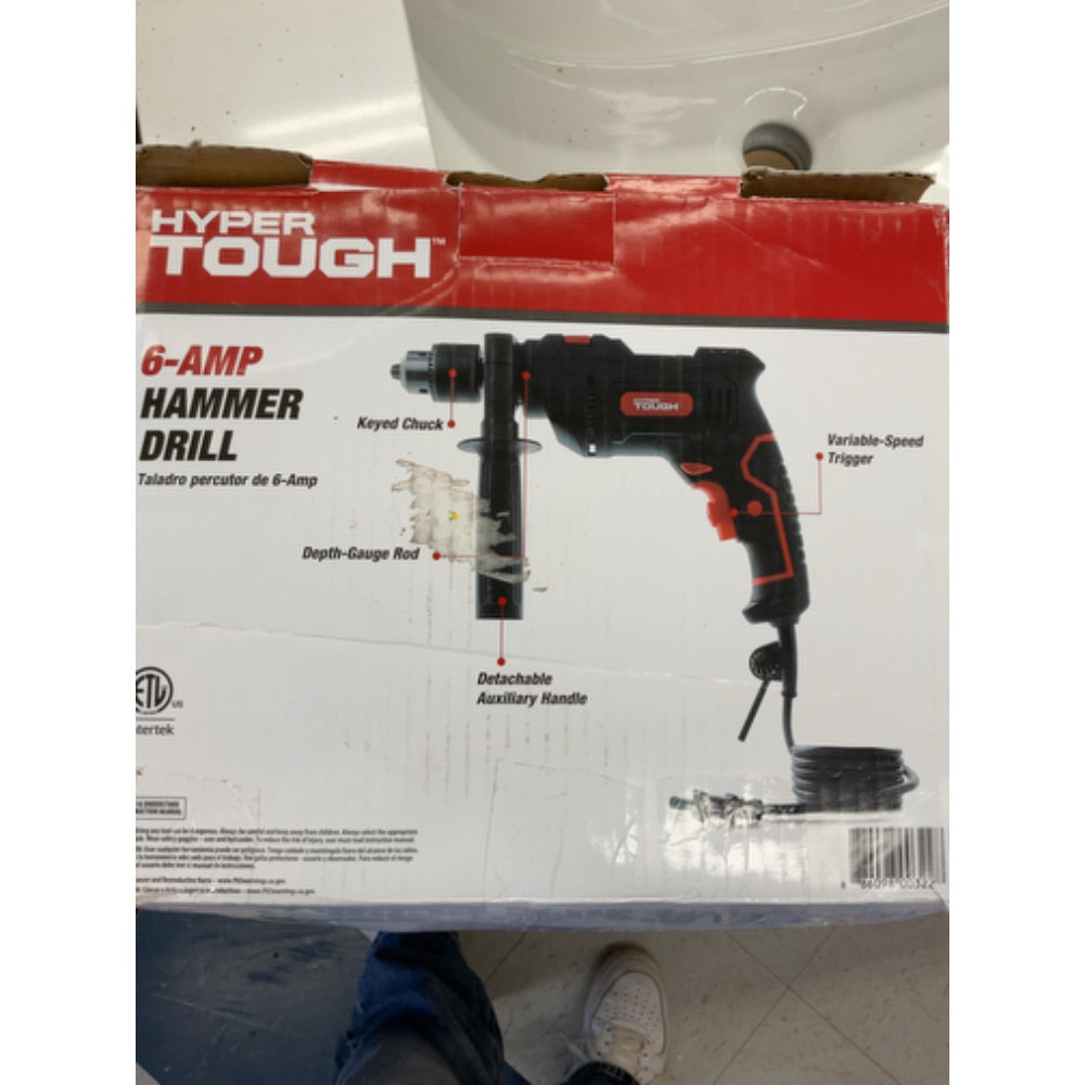 Hyper Tough 6-Amp 1/2-inch Corded Hammer Drill  Keyed Chuck  120 Volt TD6HD