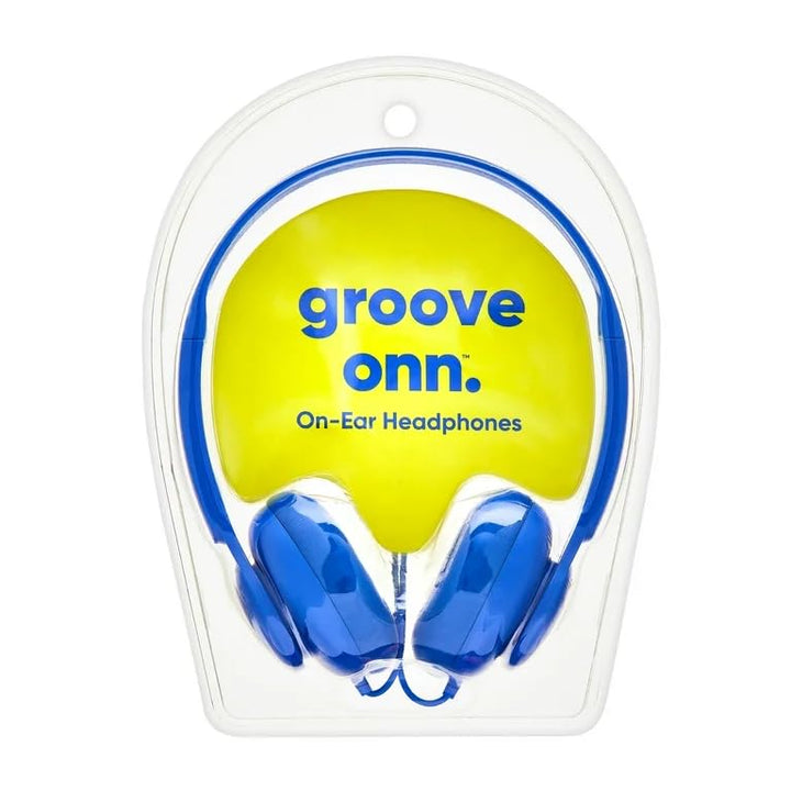 ONN. Wired ON-Ear Headphones (Blue)