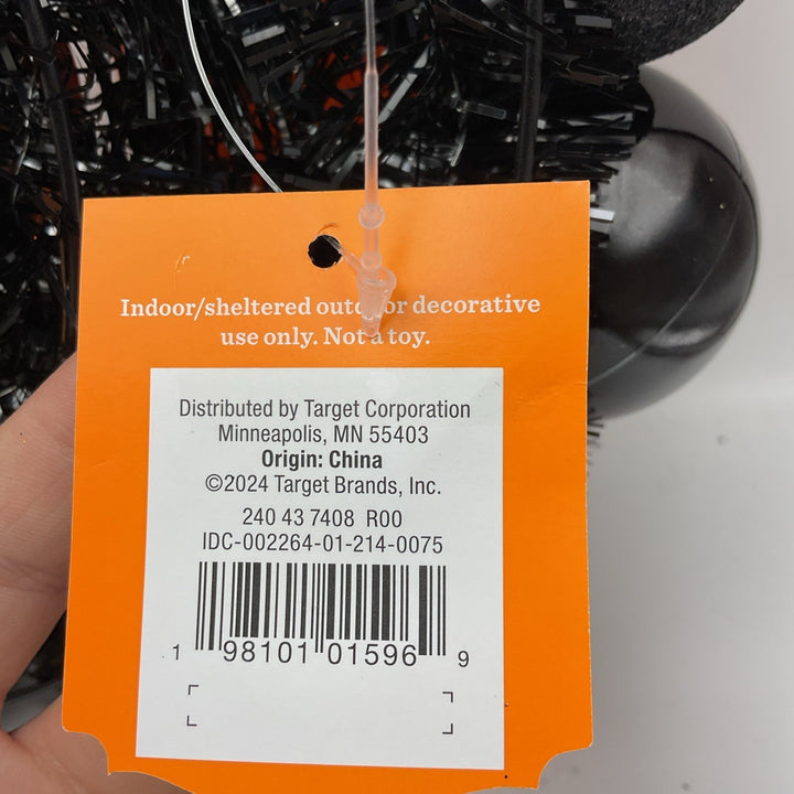 Hyde and Eek Holloween Wreath Black/Orange Shatter Resistant 16Ã¢â‚¬ÂDIA