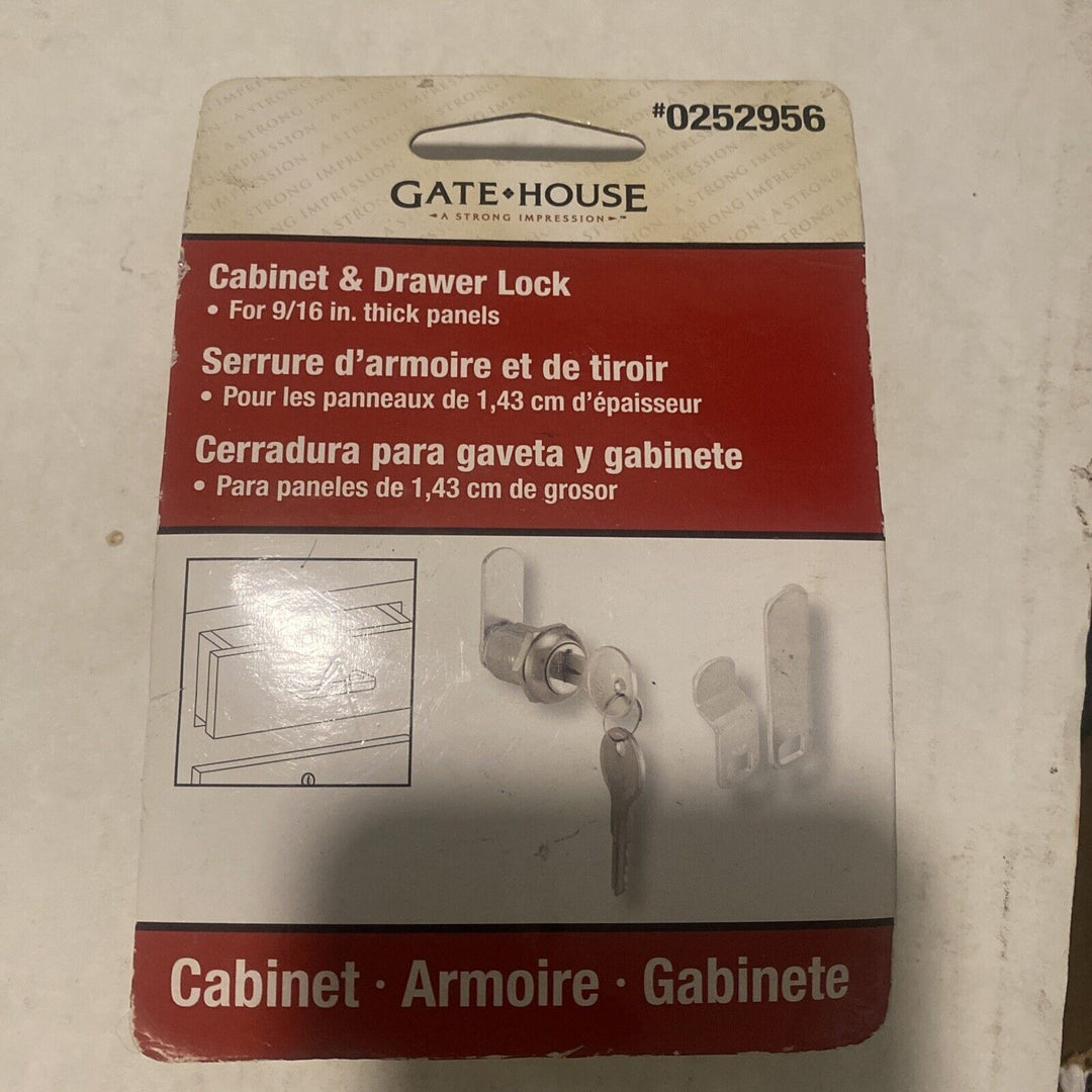 Gatehouse 7/8-in Chrome Die-Cast Drawer and Cabinet Lock