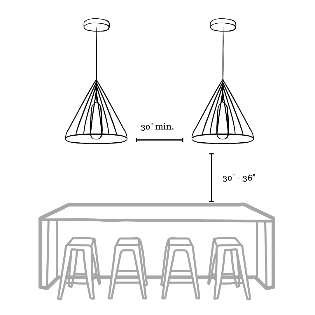 Quoizel Seaton Pendant Light, 14.75 Inch 1-Light Matte Black Finish, Max Adjustable Height 67", Pendant Light for for Kitchen Island, Dining, Hallway or Bedroom