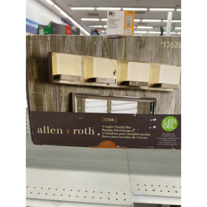 allen + roth Cora 4-Light Nickel Modern/Contemporary Vanity Light