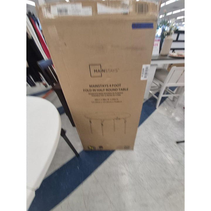 Mainstays 4 Foot Fold In Half Round Table