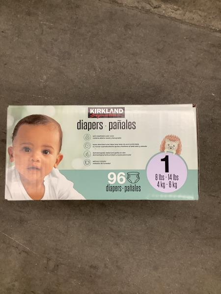 Kirkland Signature Diaper, Size 1, 96 Count Retail $35.97