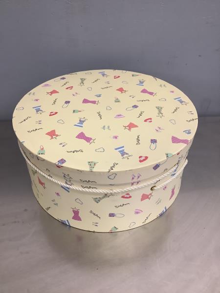 Nordstrom Hat Box - Fashion Print, Round, Yellow Retail $25.00