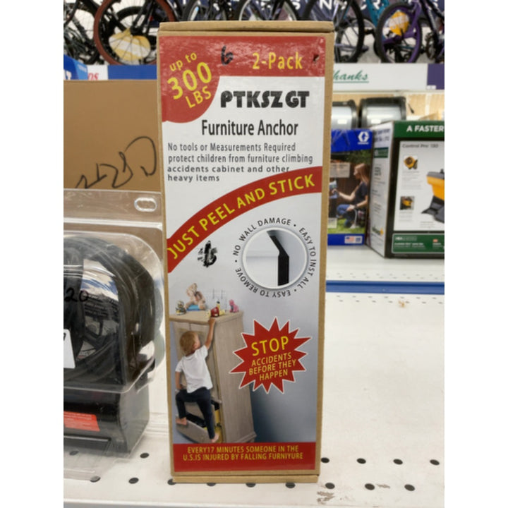 PTKSZGT Furniture Anchors for Babyproof No Drilling No-Tools-Required Self-Adhesive Aesthetically Pleasing Secure 300 Pound Prevent Dresser Cabinet Bookshelf Falling Anti Tip Earthquake