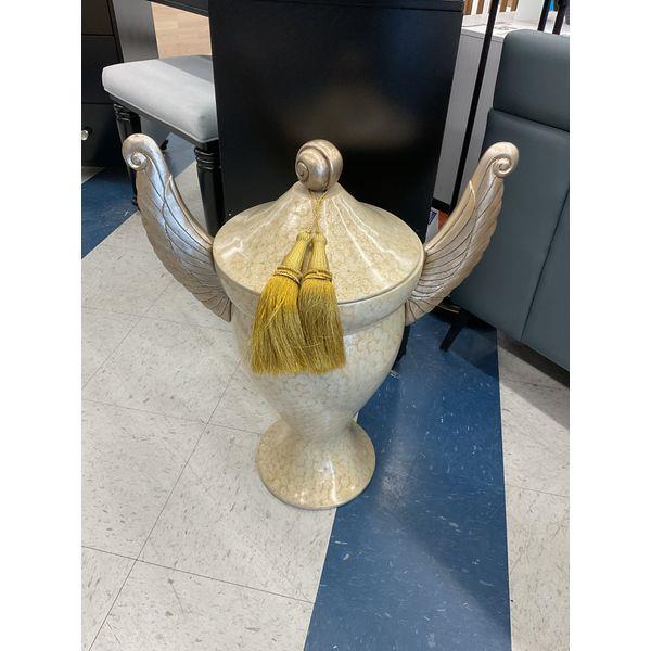 Winged Urn with Tassels - Decorative Accent Piece Retail $150.00