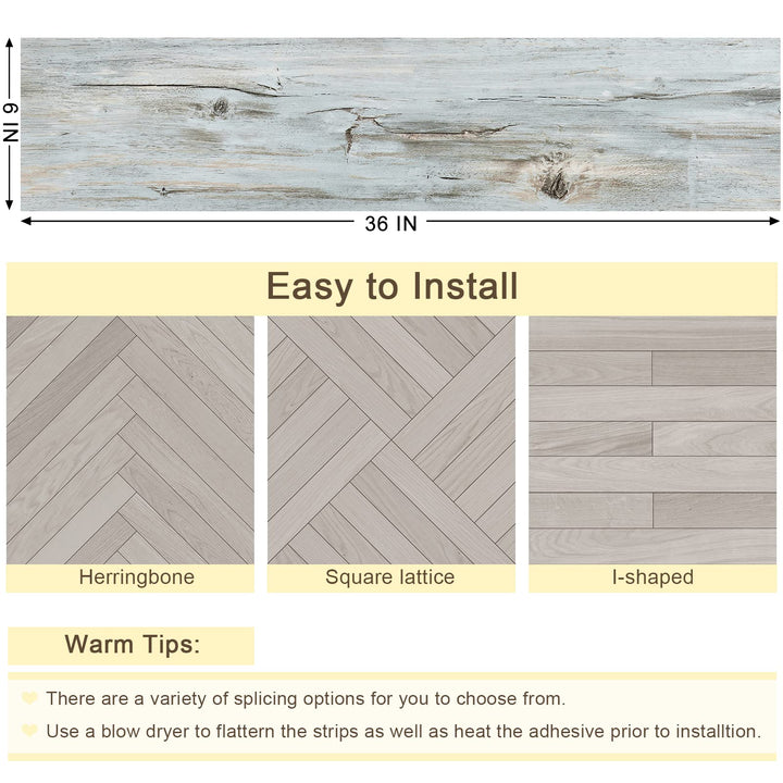 STICKEEP Peel and Stick Bathroom Floor Tiles 16 PCS Vinyl Tiles Peel and Stick Floor Tile Waterproof Laminate Flooring Sticky Tiles for Floor Vinyl Plank Temporary Flooring for Renters Bedroom Kitchen