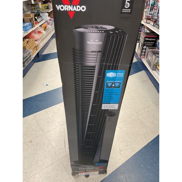 Vornado Oscillating Tower Circulator - Powerful Airflow, Oscillation, Black Retail $120.00