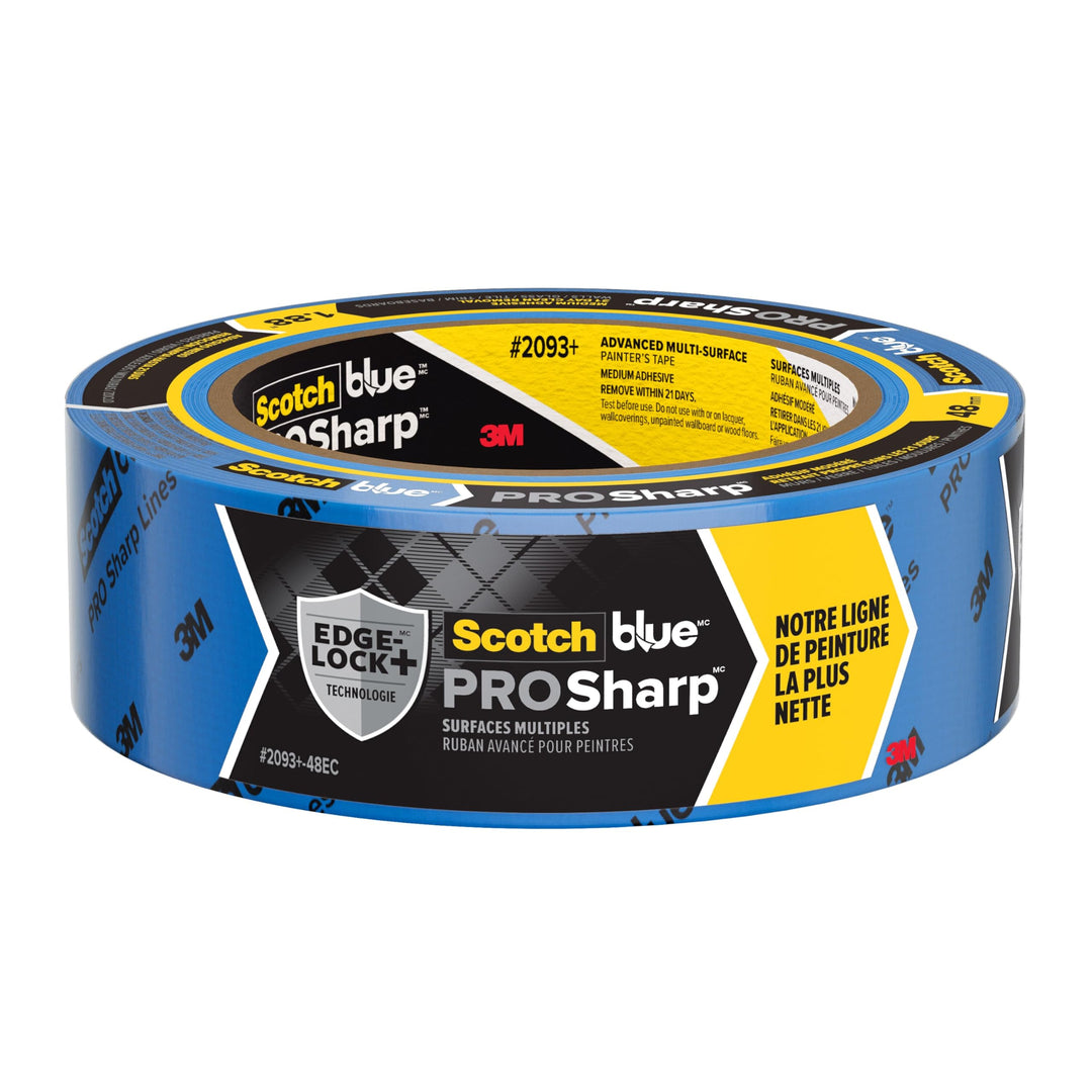 ScotchBlue PROSharp Painter's Tape 2 Inch Wide (1.88 in x 60 yd) 1 Roll Blue Tape Protects Surfaces and Removes Easily, Edge-Lock Tape for Indoor and Outdoor Use (2093+-48EC)