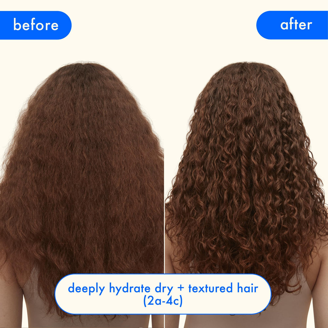 amika hydro rush intense moisture conditioner with hyaluronic acid, 1000ml | for dry, textured, or coarse hair types 2a-4c, long-lasting hydration, color-safe, keratin + chemically treated safe