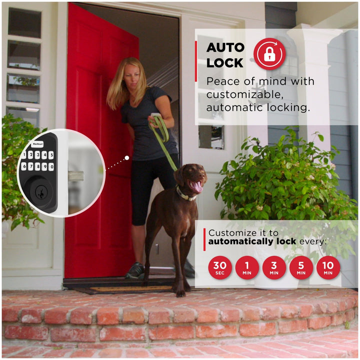 Kwikset 9250TRS-15S Transitional Powerbolt 2 Electronic SmartCode Deadbolt SmartKey with RCAL Latch and RCS Strike Satin Nickel Finish