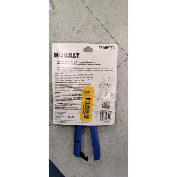 KOBALT Tools 1 1/4" PVC Cutter  2146973  NEW   #58704 * Quick Change Blade
