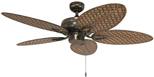 Harbor Breeze Tilghman II 52-in Bronze Indoor/Outdoor Residential Ceiling Fan with Adaptable Light Kit (5-Blade) Retail $129.98