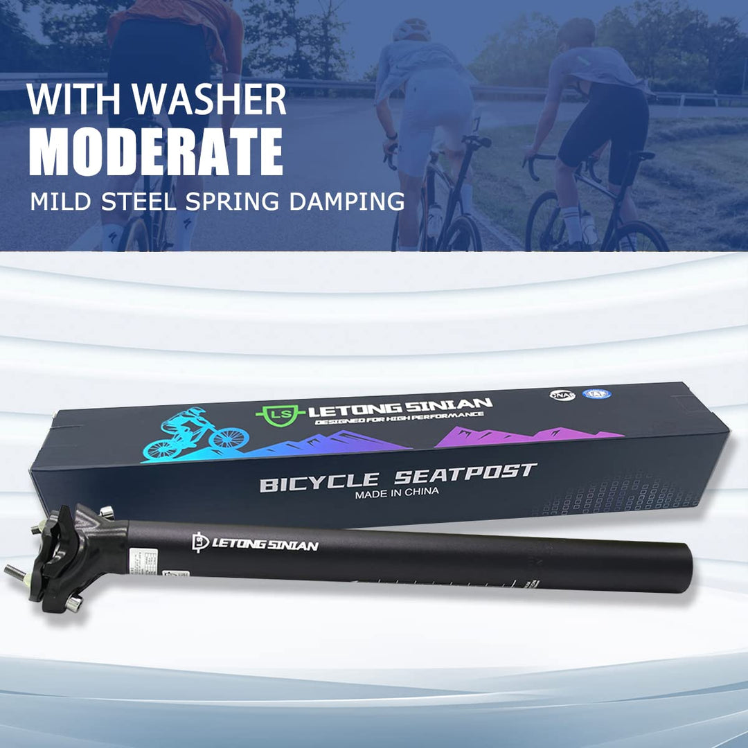 Bike Seat Post, Aluminum Alloy Bicycle Seat Post 27.2 / 30.9 / 31.6 * 350mm, Bike Seatpost for MTB Road Bike BMX