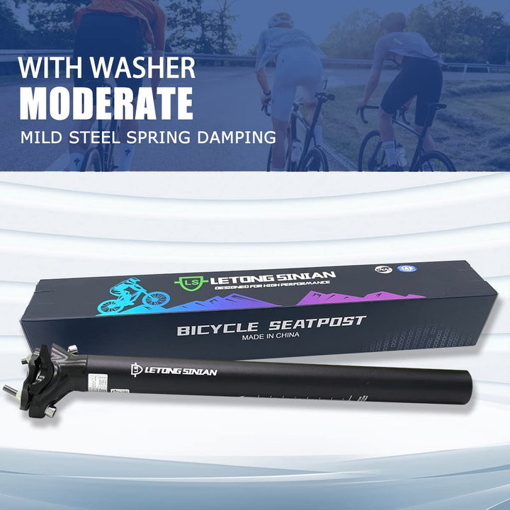 Bike Seat Post, Aluminum Alloy Bicycle Seat Post 27.2 / 30.9 / 31.6 * 350mm, Bike Seatpost for MTB Road Bike BMX