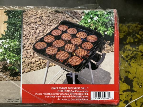 Expert Grill 17.5 Inch Charcoal Grill - 16 Burger Capacity, 302 Sq. Inch Cooking Area Retail $85.00