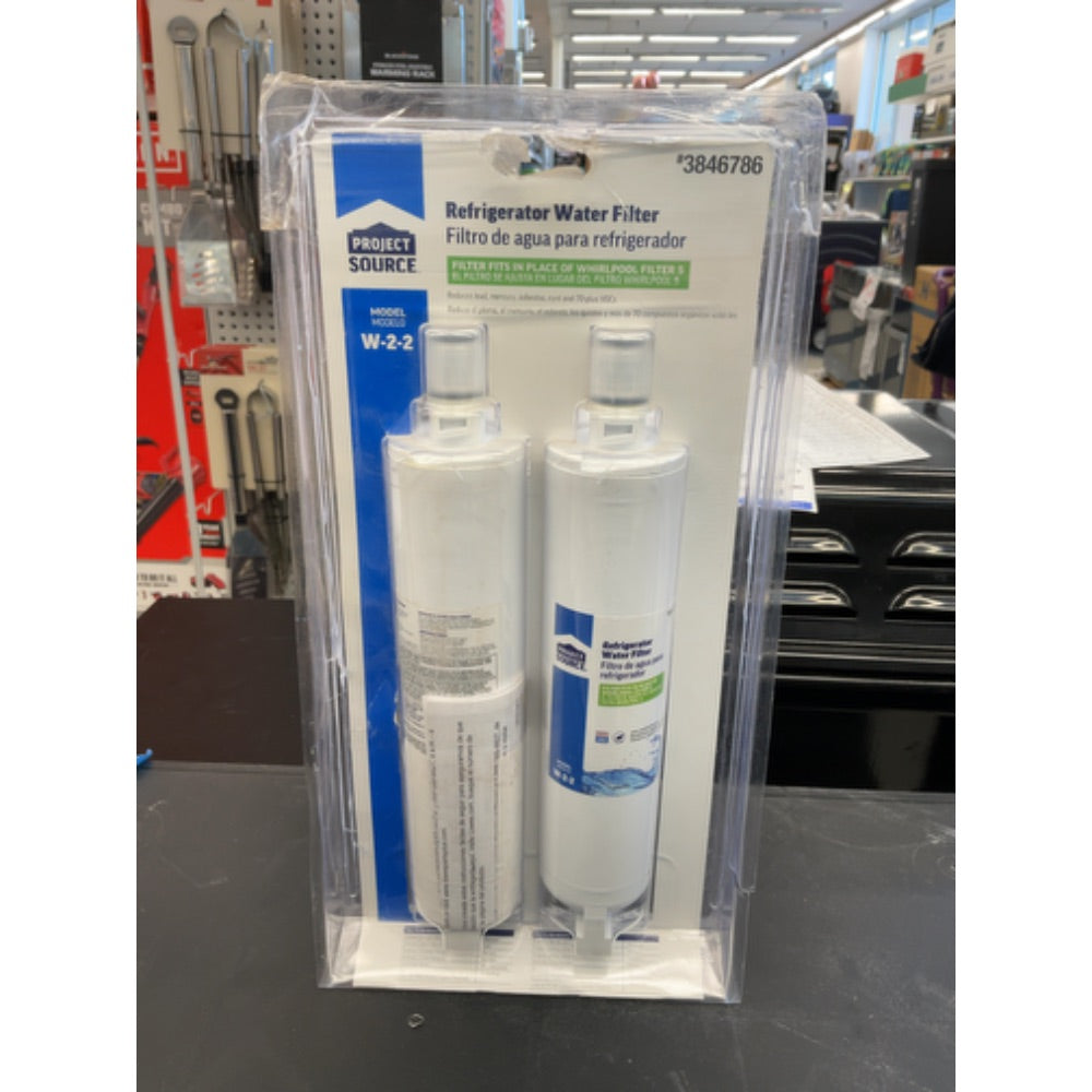 Project Source Twist-in Refrigerator Water Filter W-2-2 Fits Whirlpool Filter 5 2 -Pack