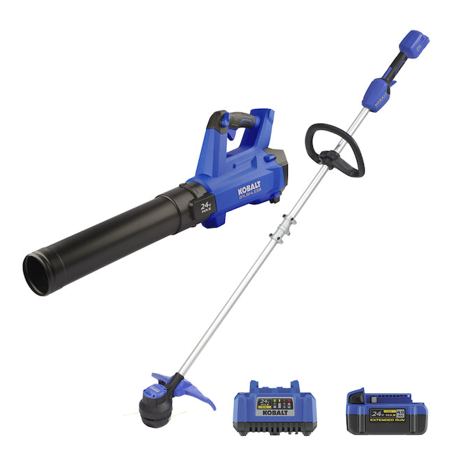 Kobalt | 24V Max Cordless Leaf Blower and String Trimmer Kit with 24-Volt Battery and Charger Included, 410 Cfm | Rona