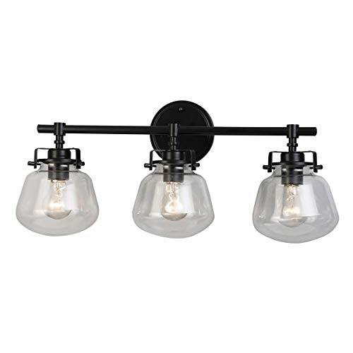 allen + roth Lyla 3-Light Black Mid-Century Vanity Light