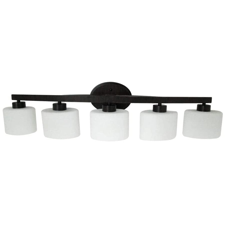 allen + roth 5-Light Merington Aged Bronze Standard Bathroom Vanity Light Retail $119.00