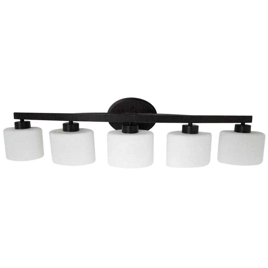 allen + roth 5-Light Merington Aged Bronze Standard Bathroom Vanity Light Retail $119.00